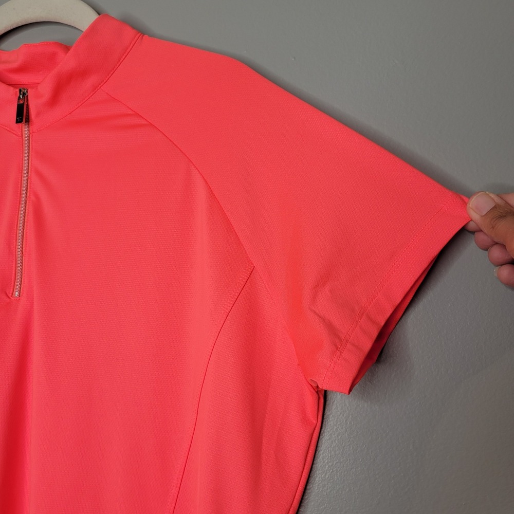 Tail Golf Polo Shirt Coral Pink 1/4 Zip Women's Size L Tennis Workout Stretch - Picture 5 of 10